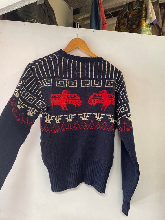 1940s/50s Thunderbird Wool Ski Sweater - image 5