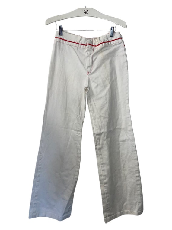 1970s White Bellbottom Jeans