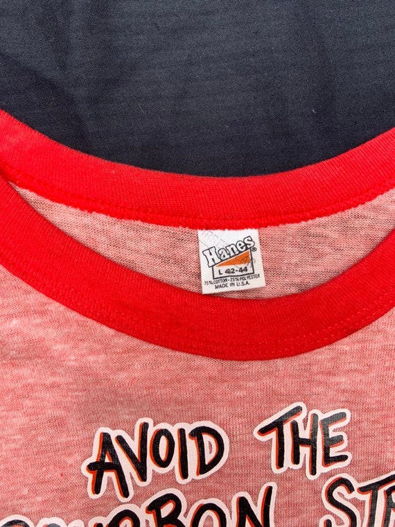 1970s Red Iron On Ringer T-Shirt View 3