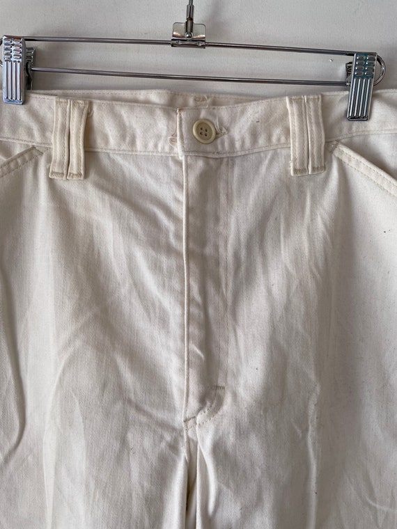 1970s Creme Bellbottom Pants - image 2