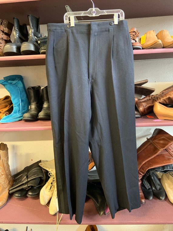 1940s Black Tuxedo Pants