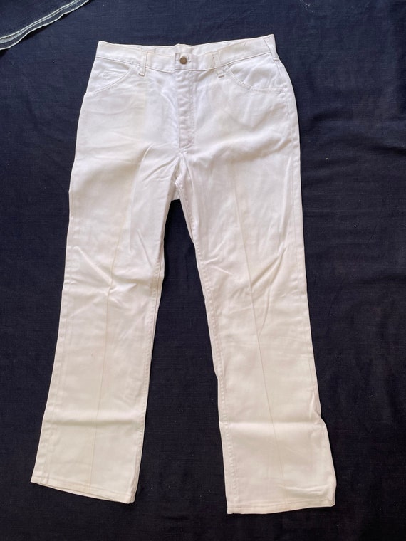 White 1970s Lee Jeans - image 4