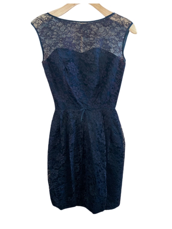1960s Illusion Lace Mini Dress - image 1