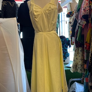 1950s Baby Yellow Day Dress