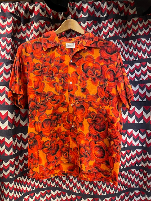 1960s Brent Tiki Hawaiian Shirt