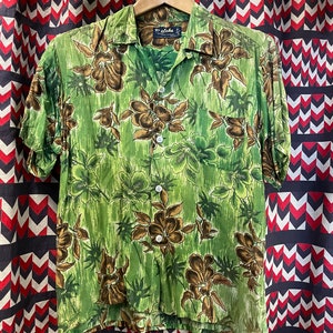 1960s Aloha Tiki Hawaiian Shirt image 1