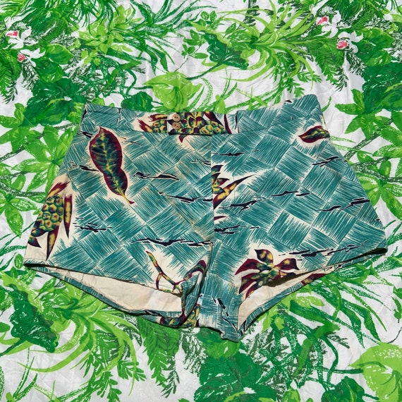 1950s Kamehameha Hawaiian Swim Trunks
