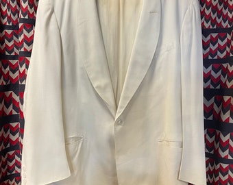 50er Jahre Creme weiße DinnerJacke