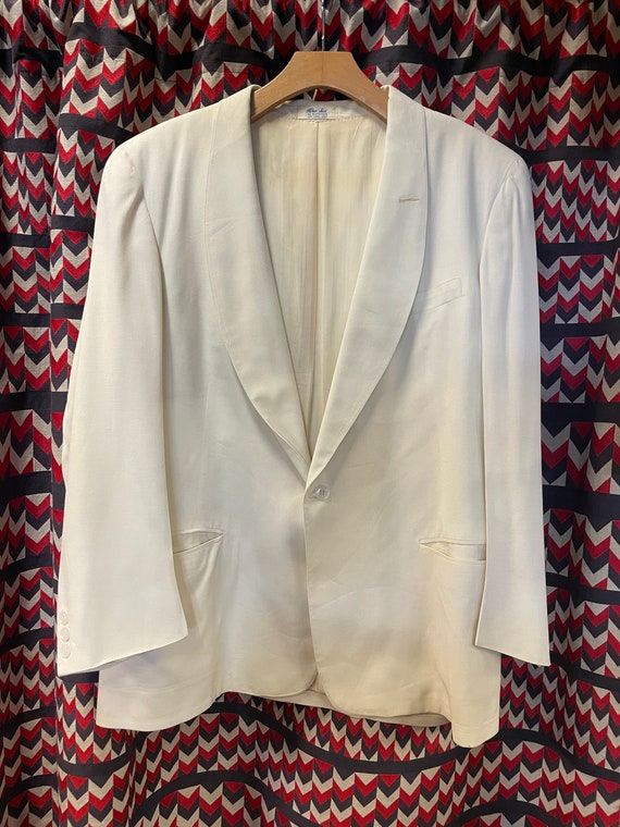 1950s Cream White Dinner Jacket Gem