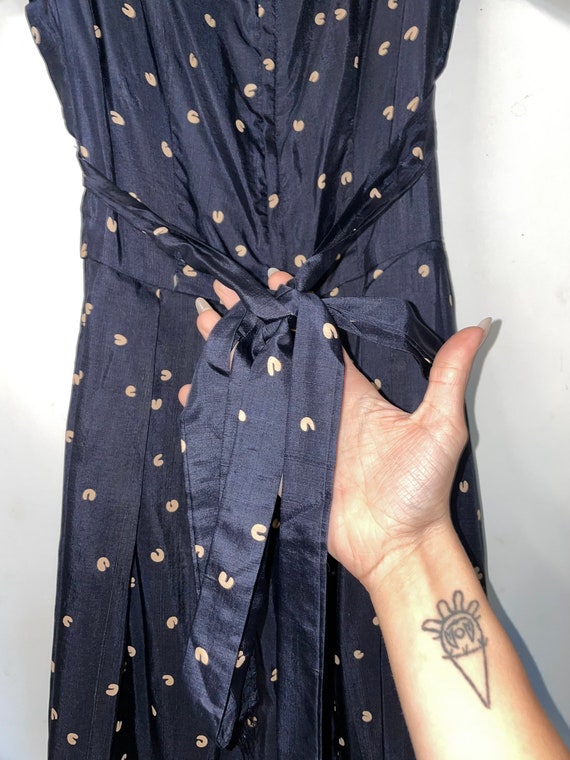 1950s Navy Blue Dress - image 7