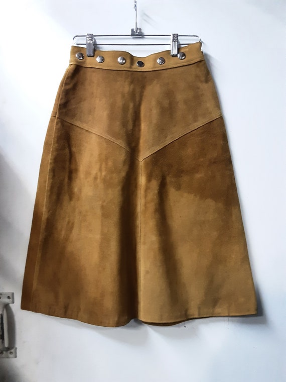 1960s Suede Studded Skirt