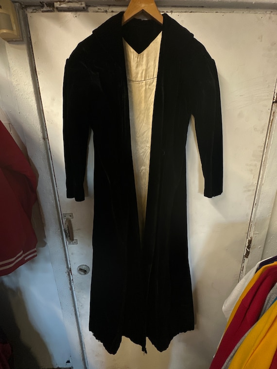 1930s Black Velvet Opera Coat