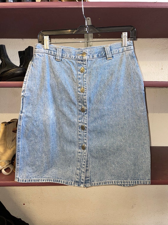 1990s Cherokee Denim Button Up Skirt