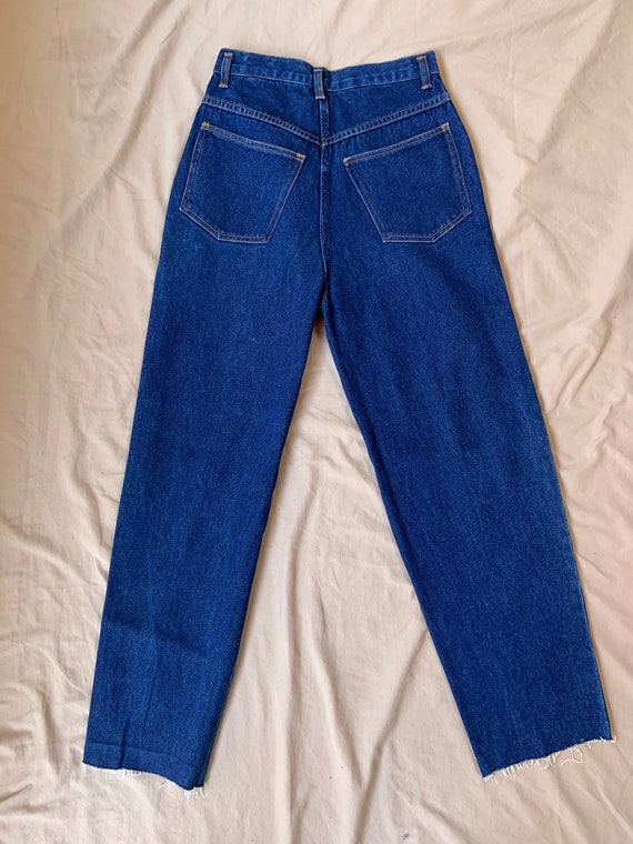 1980s High Waist Tapered Straight Cut Jeans - image 2