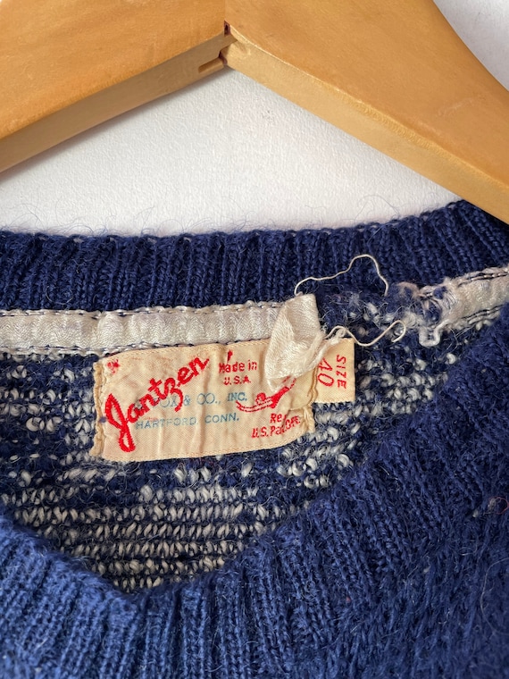 1950s/40s Wool Ski Sweater USA - image 4