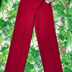 1970s Dead Stock Relaxed Fit Maroon Slacks