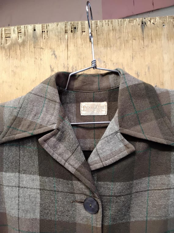 1940s/50s Pendleton wool patch pocket dagger coll… - image 2