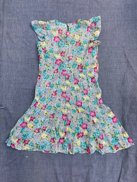 1930s Floral Sheer Dress - image 2