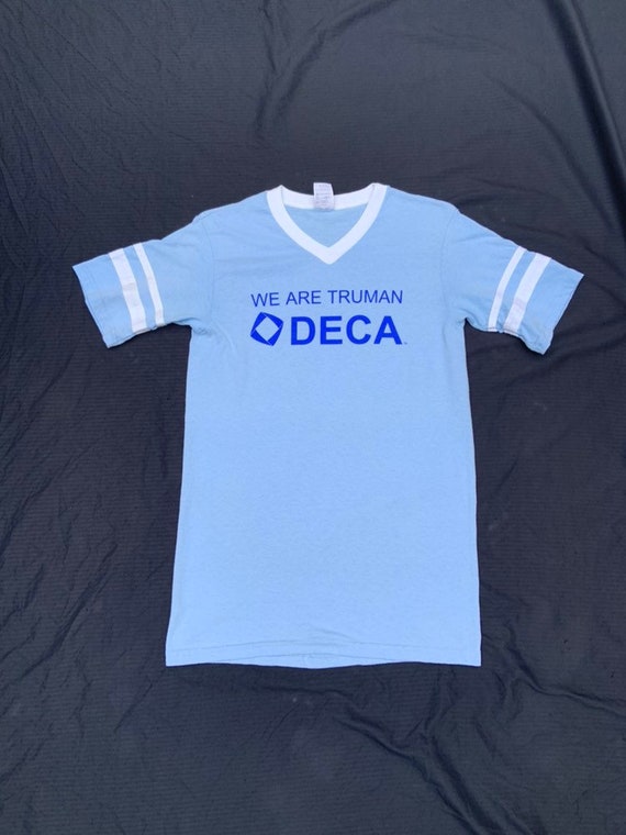 1970s Baby Blue Deca T-Shirt - image 1