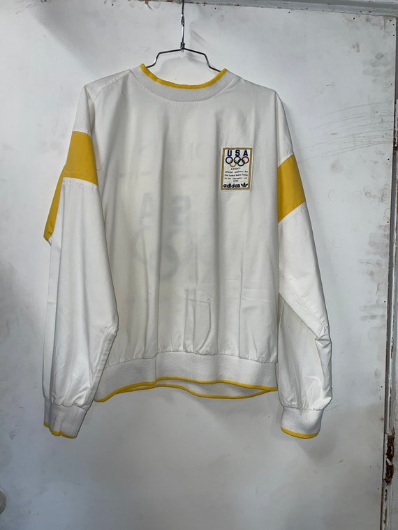 1980S Adidas USA Olympics pullover Top