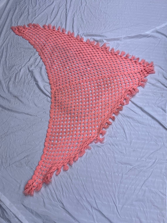 1970s Hand Knitted Shawl - image 2