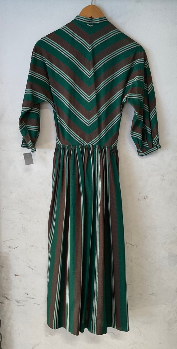 brown dresses for graduation Russet Chevron Rhythm Brown Cotton Dress main image 0