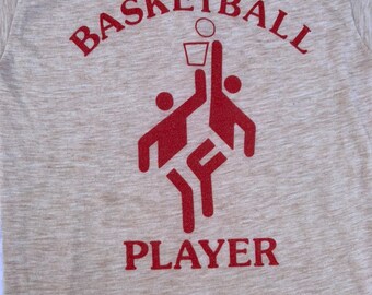 1970s Ringer Basketball Player T-Shirt