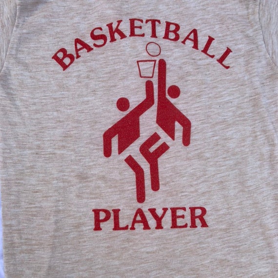 1970s Ringer Basketball Player T-Shirt - image 1