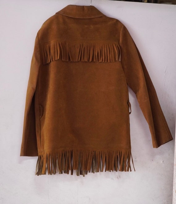 Faux Suede Fringe Jacket Brown - image 2