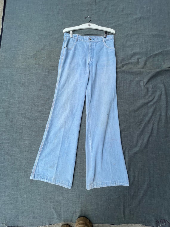 1970s Light Blue Flare Jeans