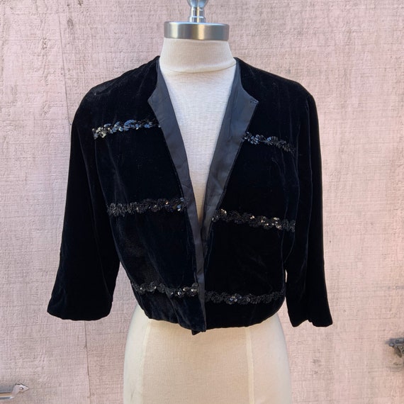 1940s Velvet Bolero Jacket - Etsy