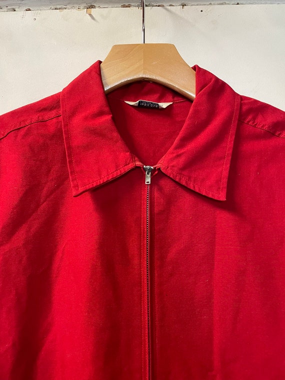 1950 Red cotton Kerri Brooke ladies jacket - image 2