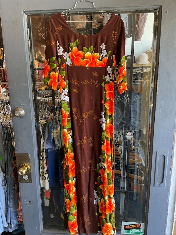 1960s Hawaiian Tiki Summer Dress - image 1