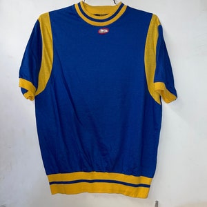1970s Deadstock Blue and Yellow Ringer T-Shirt