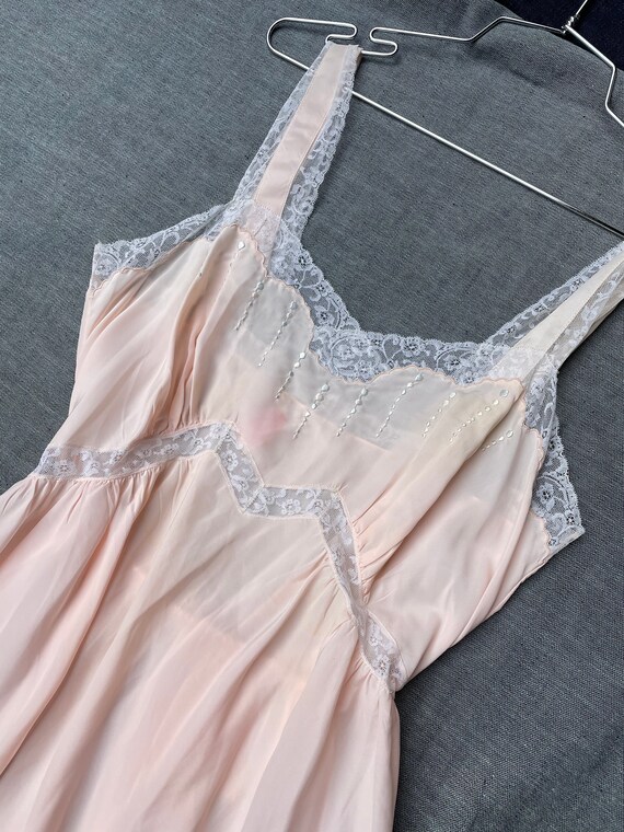 1950s Baby Pink Slip Dress - image 2