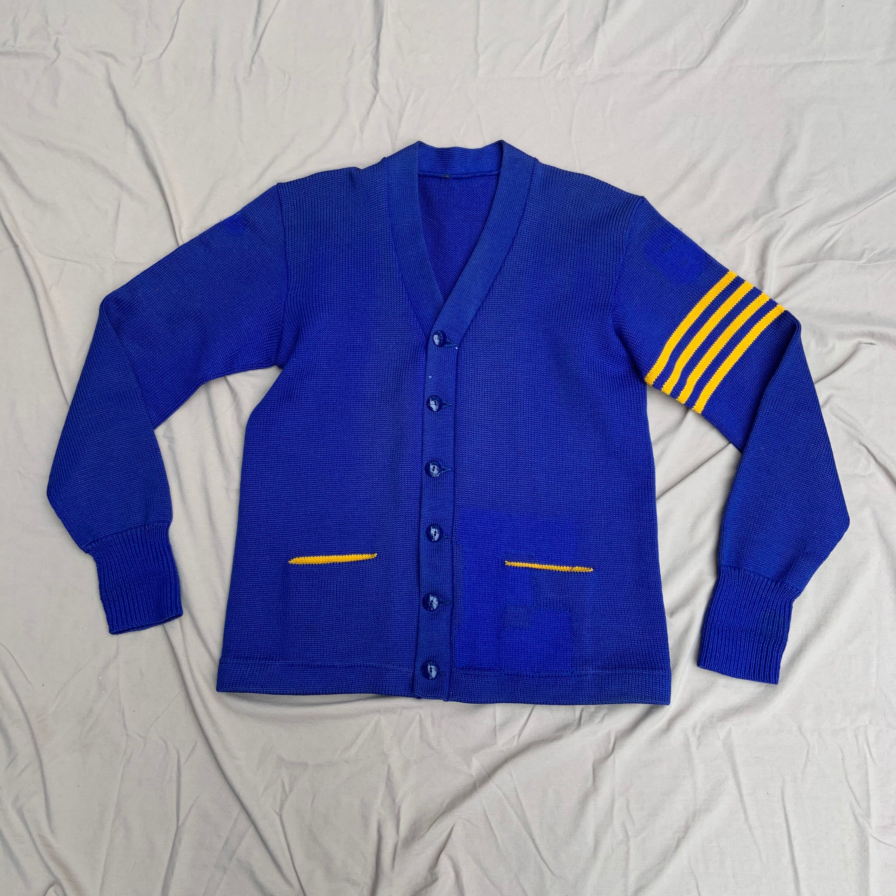 Blue and yellow clearance cardigan