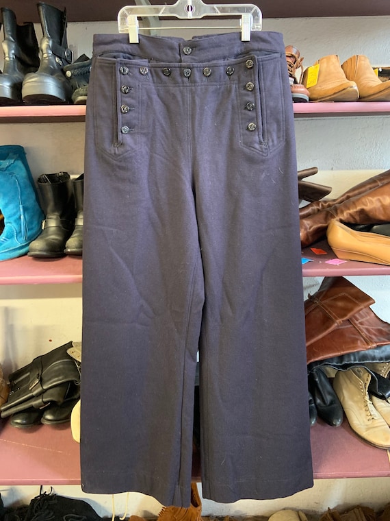 1960s Navy Blue Sailor Pants 