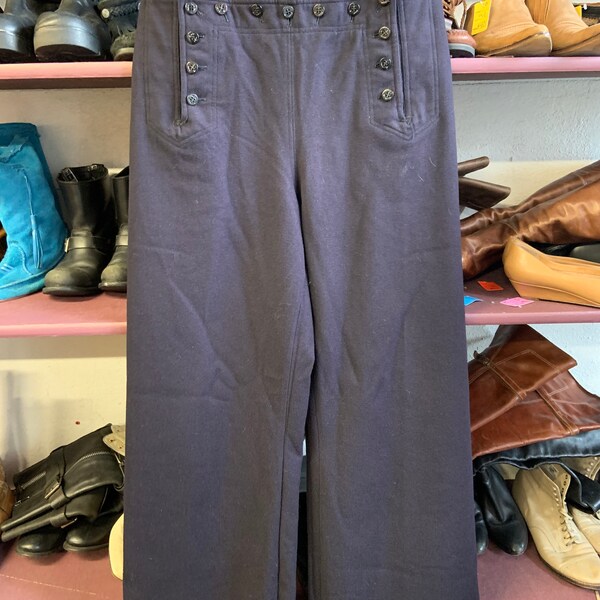 1960s Navy Blue Sailor Pants