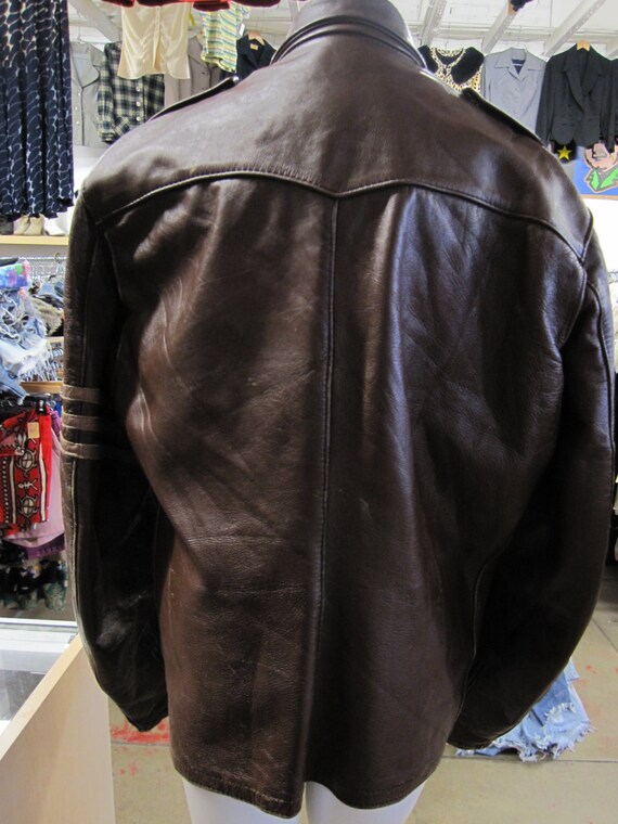 1950s BATES Leather Jacket // Motorcycle Jacket /… - image 4