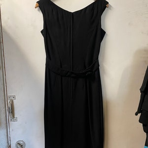 1950s Black Cocktail Dress image 4