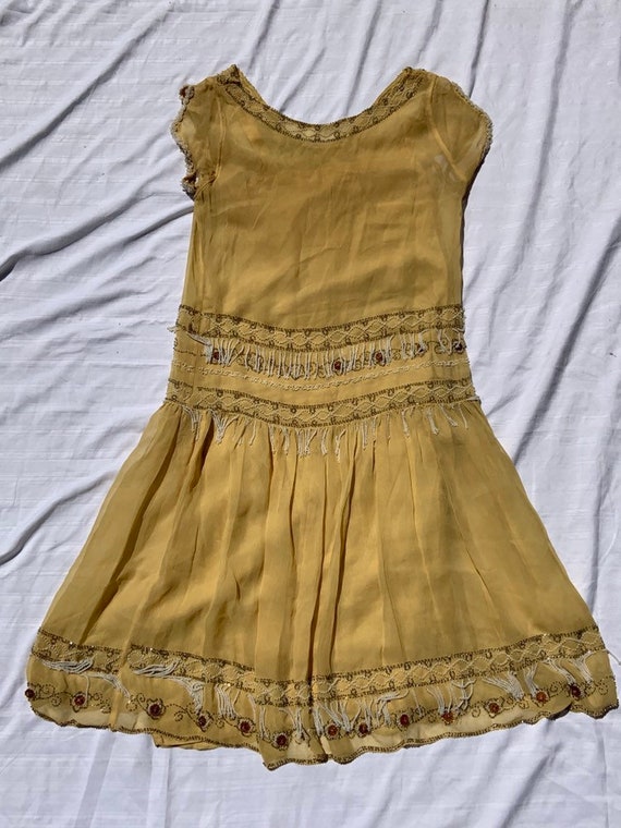 1920s Yellow Flapper Dress - image 2