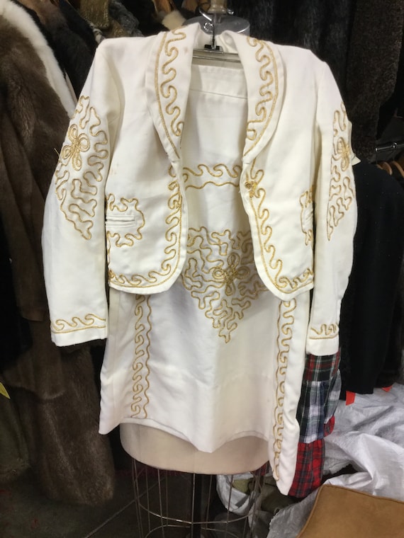 Childrens Jacket and Skirt Mariachi Vaquero White… - image 1