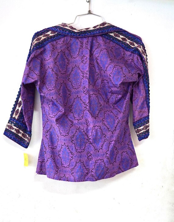Purple Pullover Patio Blouse - image 4