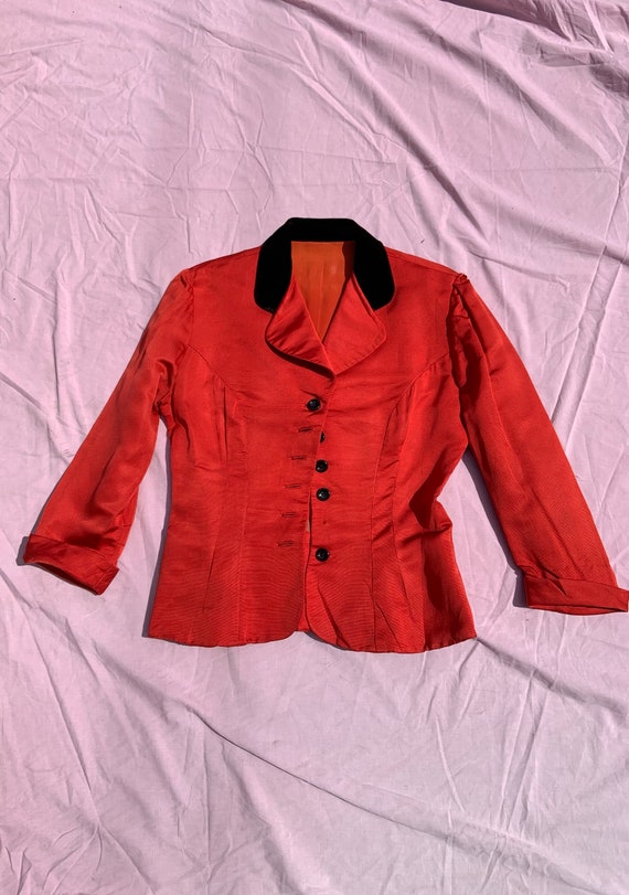 1940/50s Red Fitted Blazer
