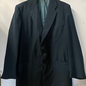 1960s Two Buttons Navy with Cobalt Fleck Suit Jacket image 1