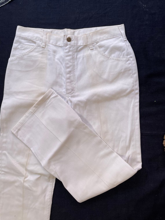 White 1970s Lee Jeans - image 2