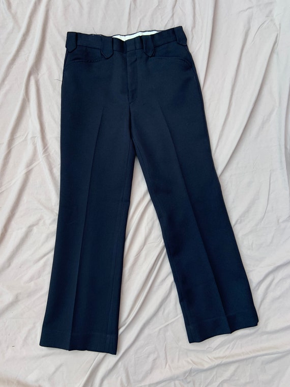 1970s Black Western Pants