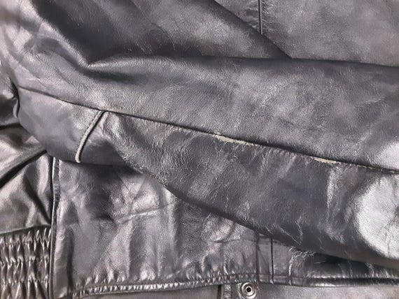 Mens Leather Policeman Jacket Tag Size 44 S - Etsy