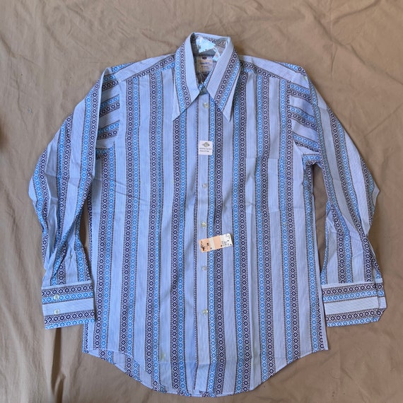 1970s Deadstock Long Sleeve Button Up - image 1