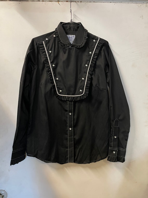 80 S Vintage Ruffle Blouse Gem